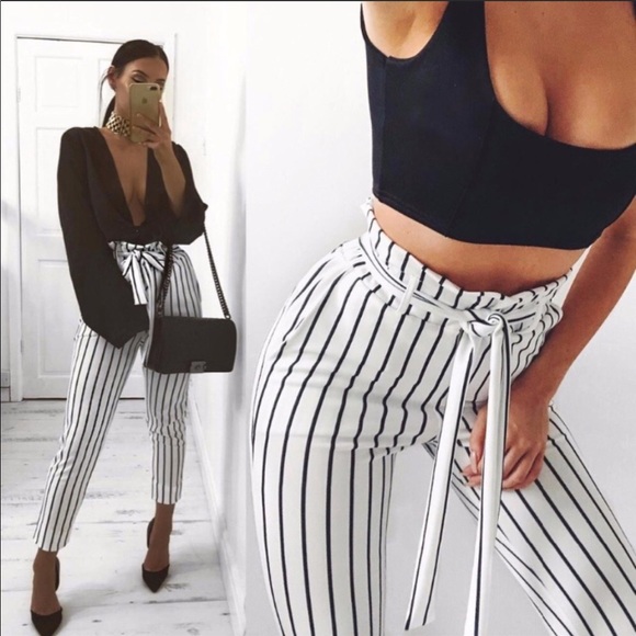 Stretchy Tie Front Pants - Picture 7 of 8